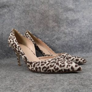 J Crew Shoes Womens 10.5 Colette D'Orsay Pumps Leopard Print Pointed Toe Slip On